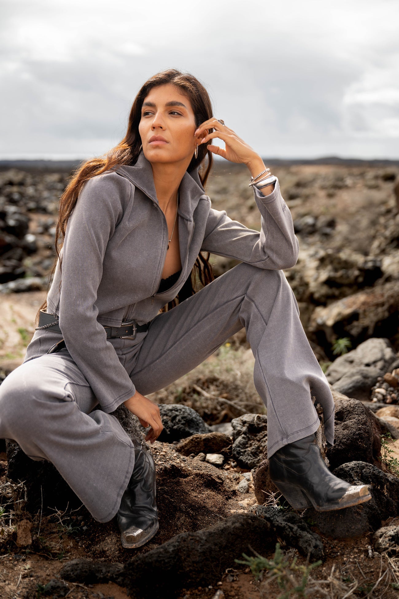 Meghan Ribbestrikkede Bukser