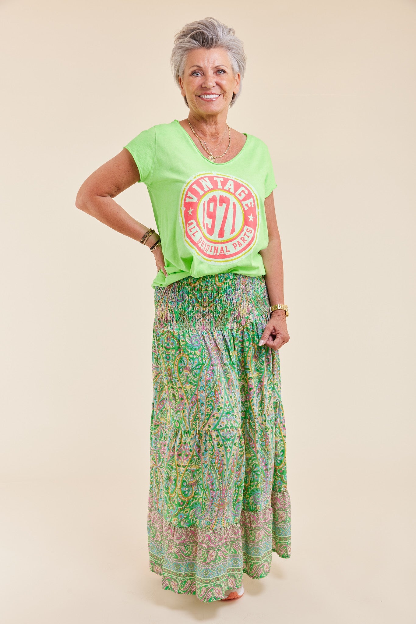 5201 Skirt | Verde 4174 Print | Nederdel fra Marta du Chateau
