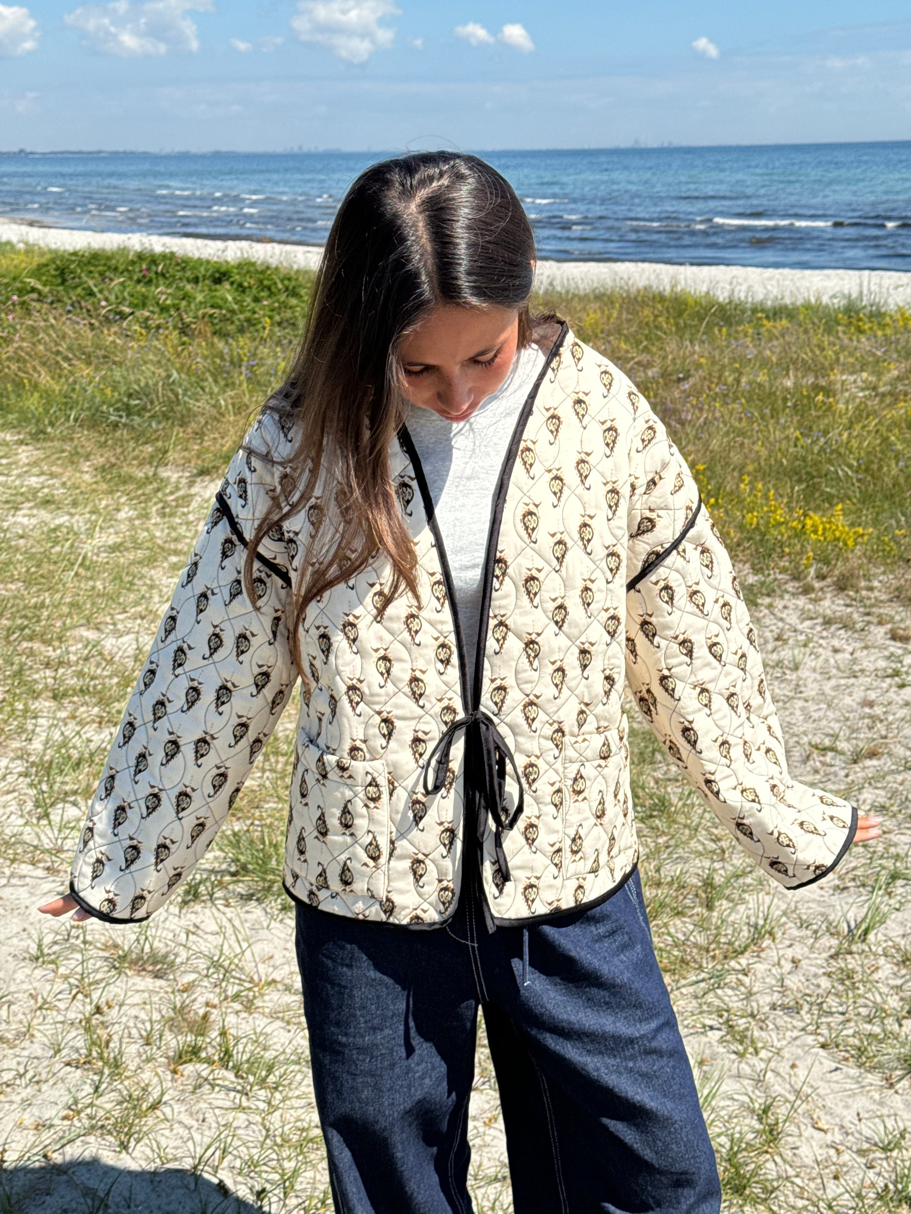 Alisa patterned quilted jacket - Beige