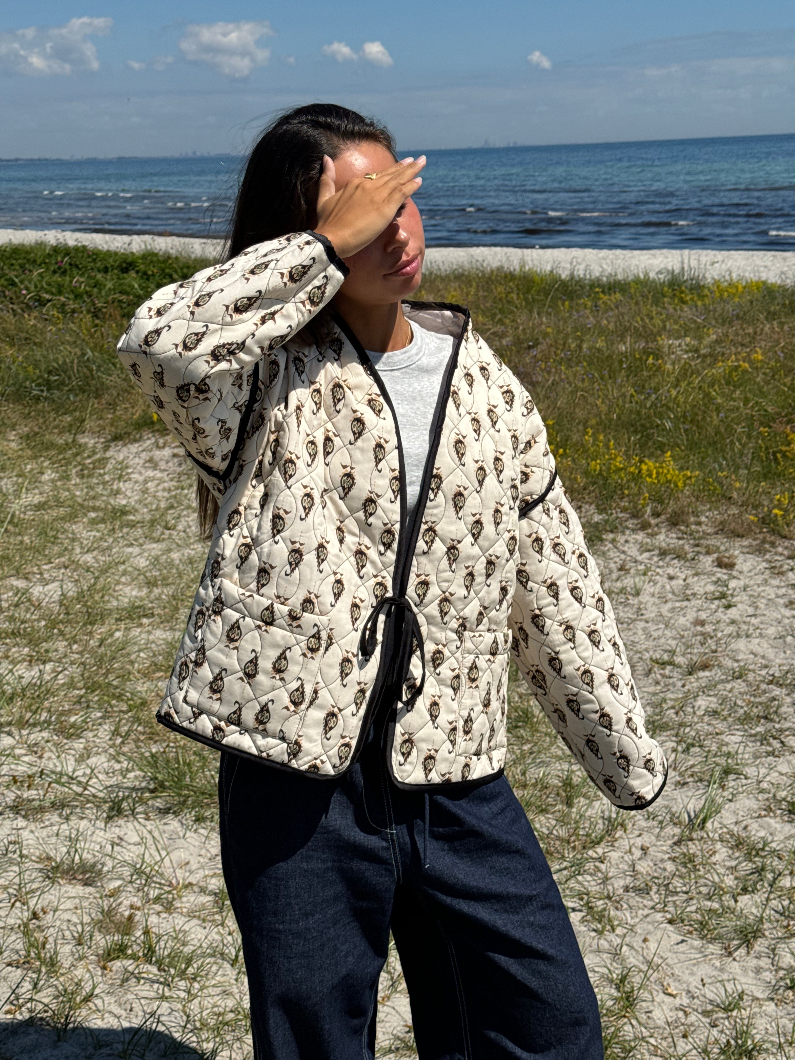 Alisa patterned quilted jacket - Beige