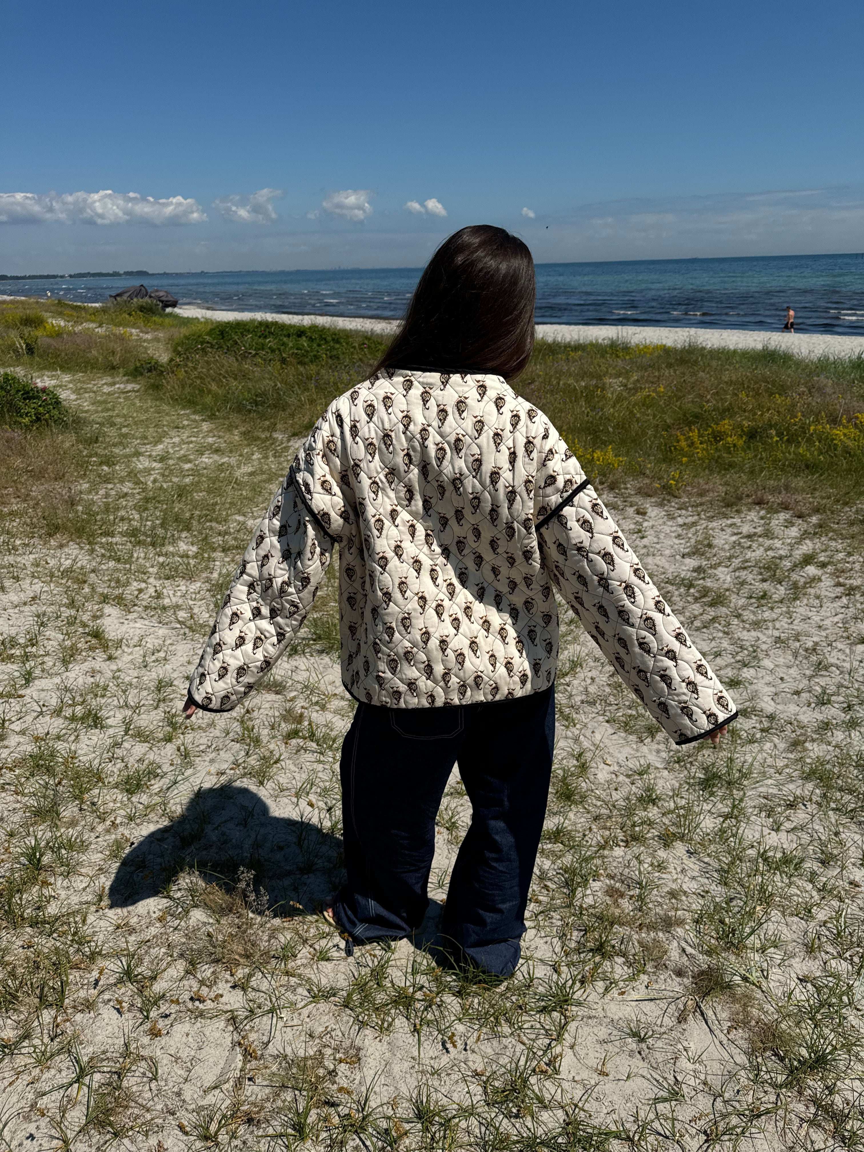 Alisa patterned quilted jacket - Beige