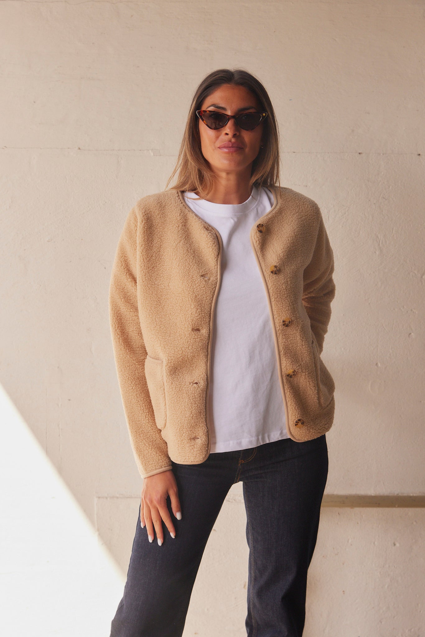 Ada Teddy Jacket | Sand | Jakke fra French Laundry
