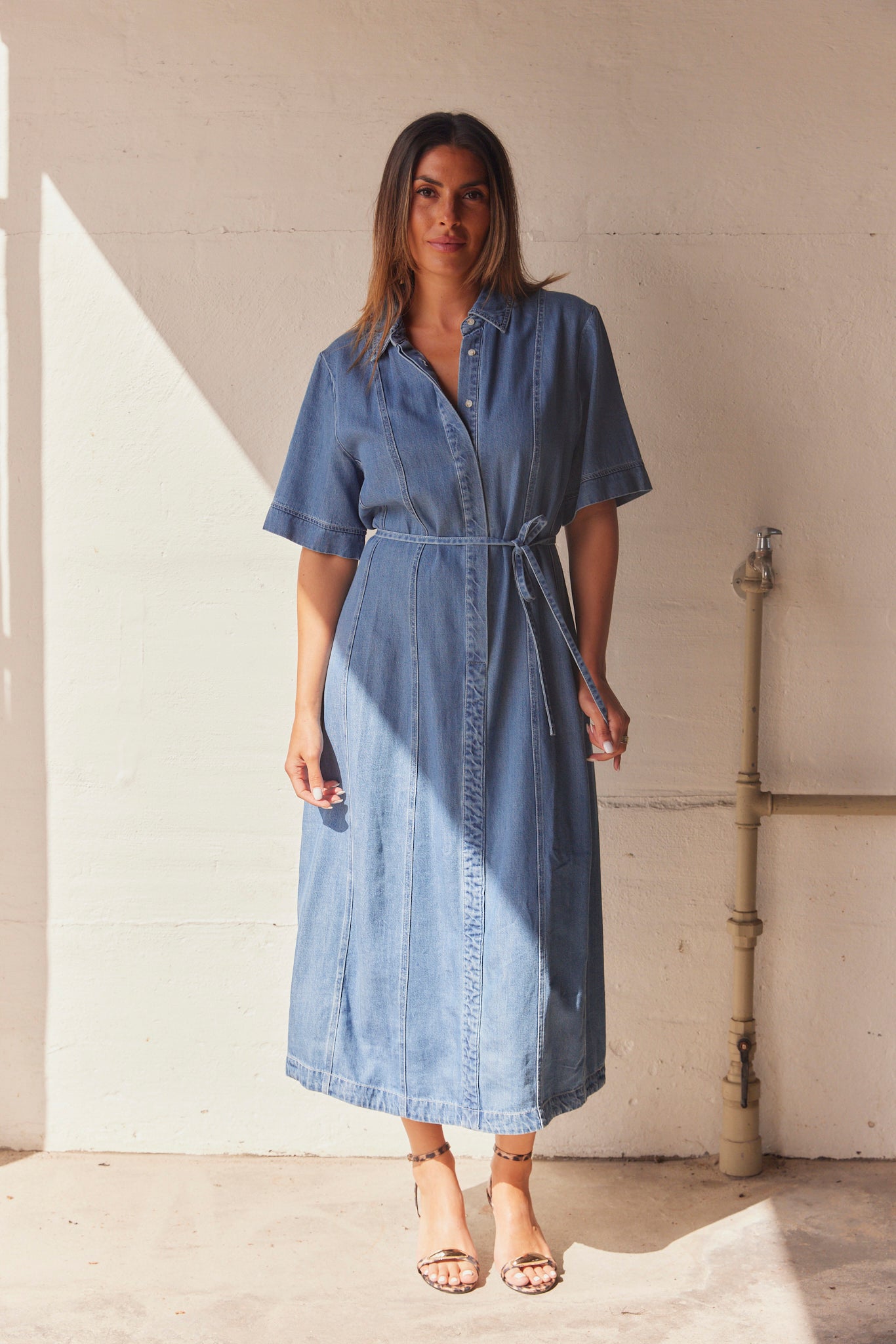 Agnes Midi Dress | Blå | Kjole fra Statebird