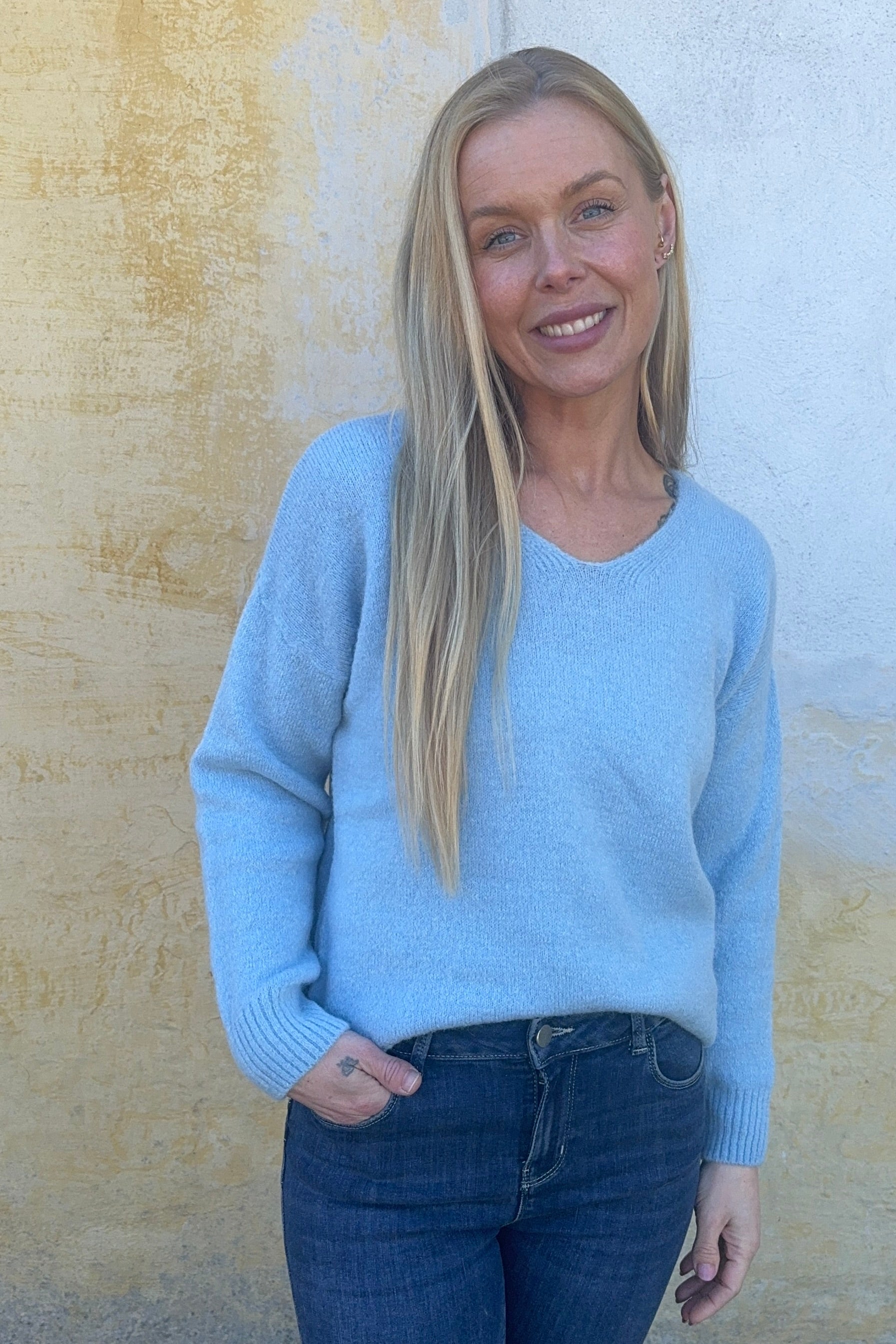 Allie Alpaca knit | Blå | Strik fra Atelier C