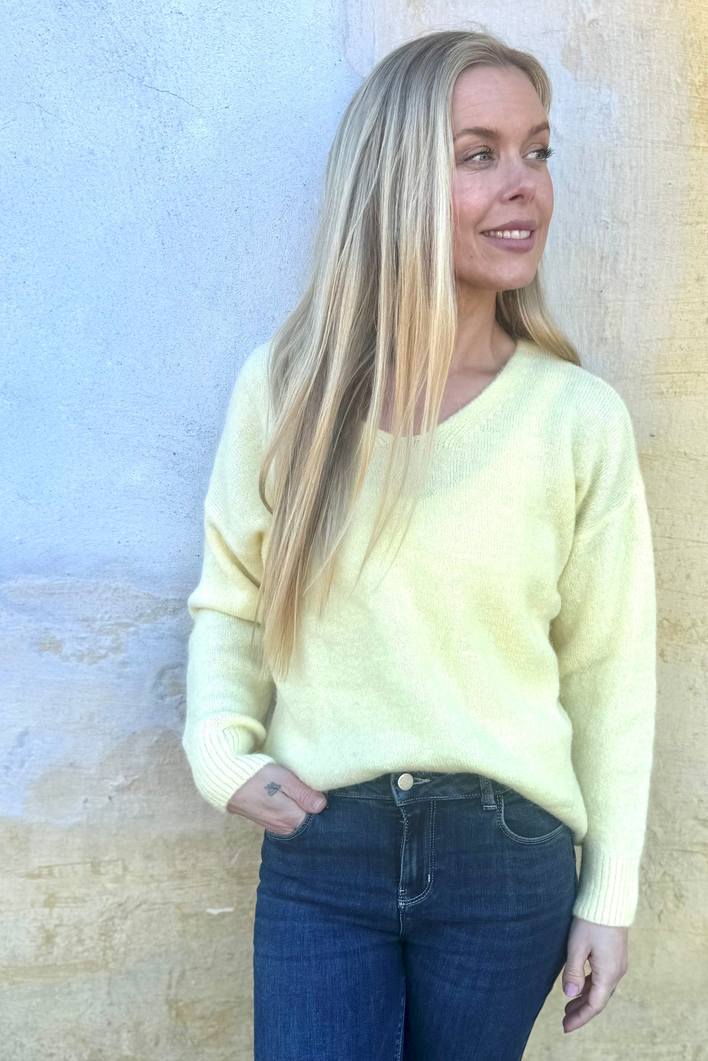 Allie Alpaca knit | Yellow | Strik fra Atelier C