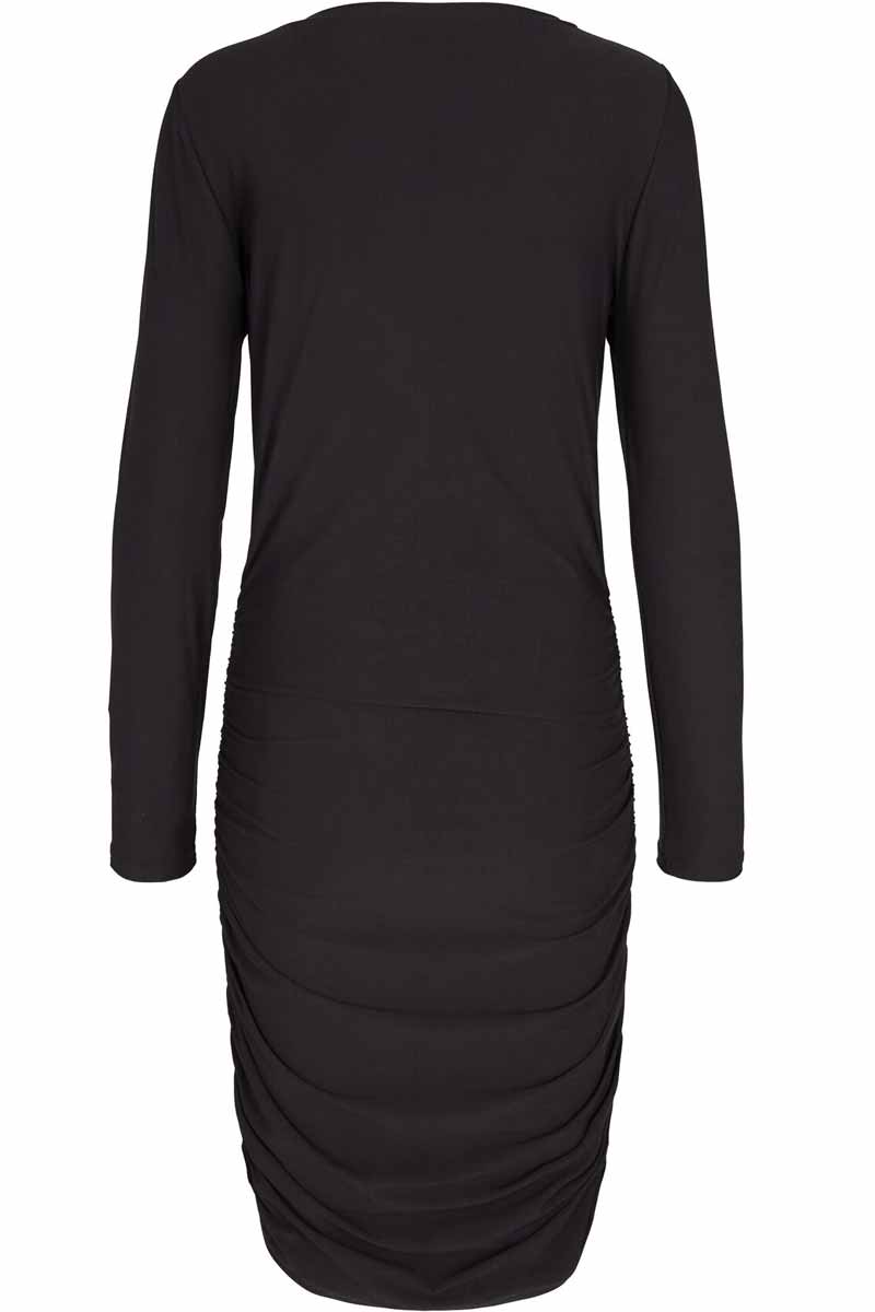 Alma Long dress | Sort | Kjole med rynker fra Liberté Essentiel