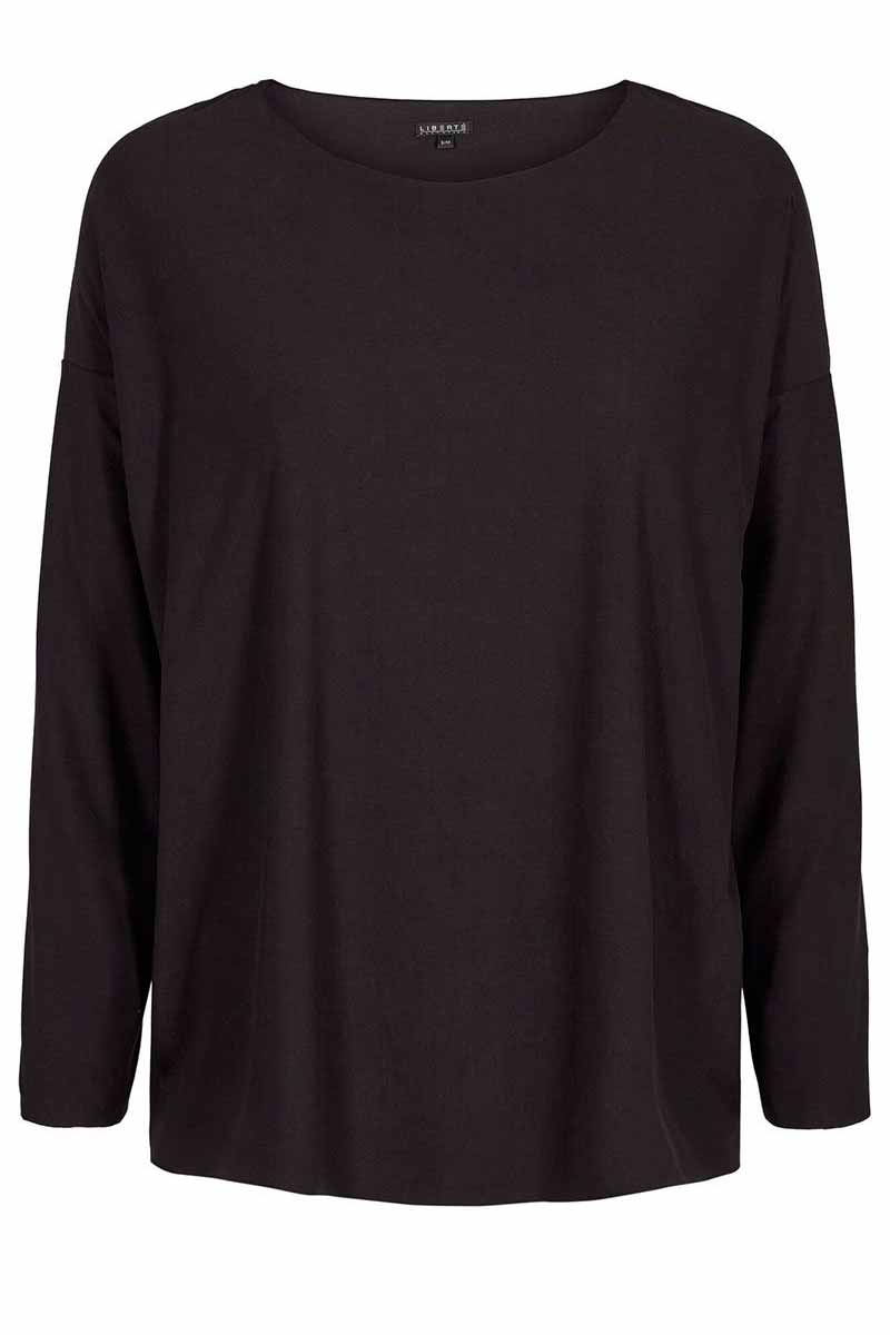 Alma LS Topp | Svart | Langermet bluse fra Liberté Essentiel