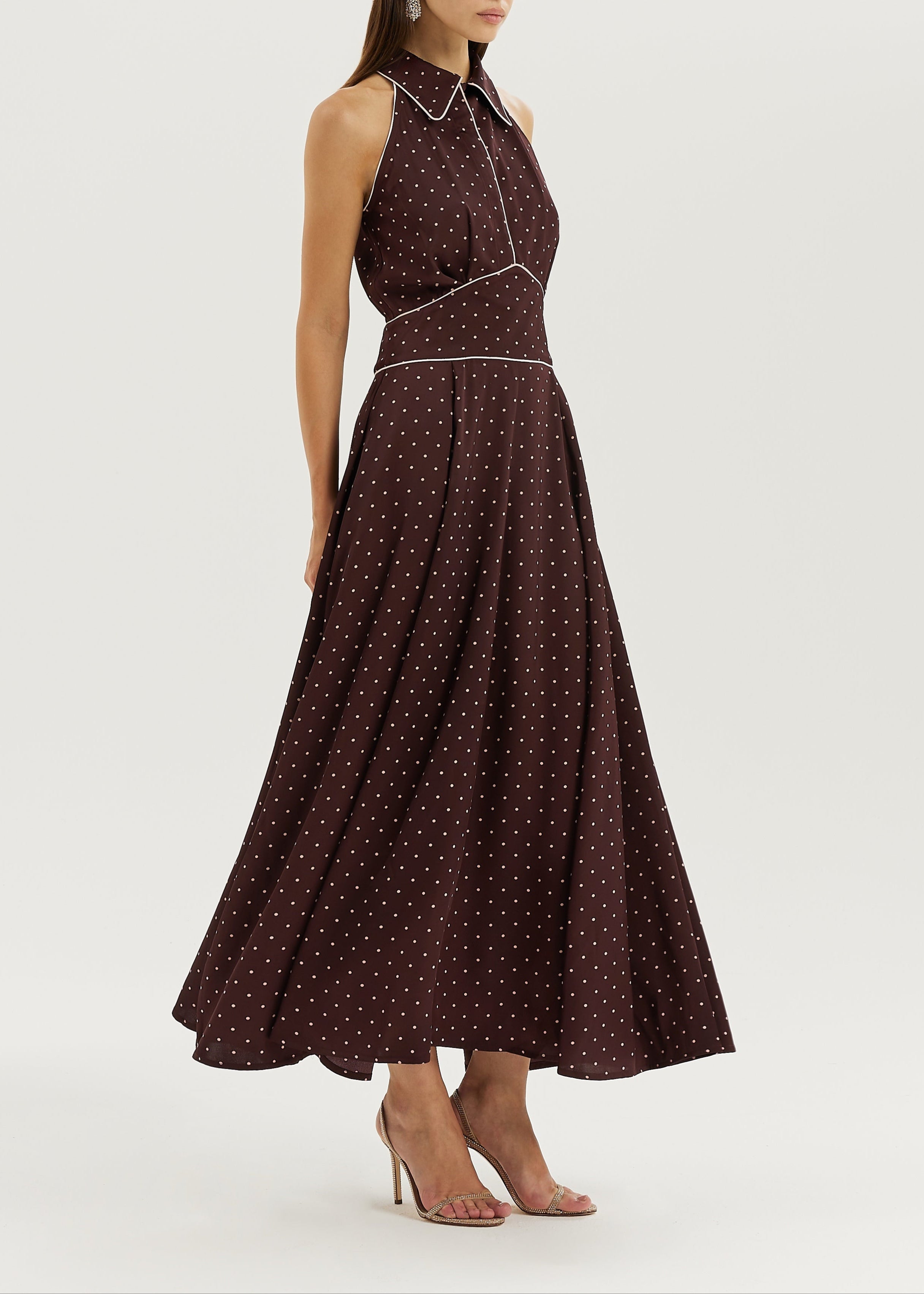 Liberty Prikkete Elegant Kjole | Merlot