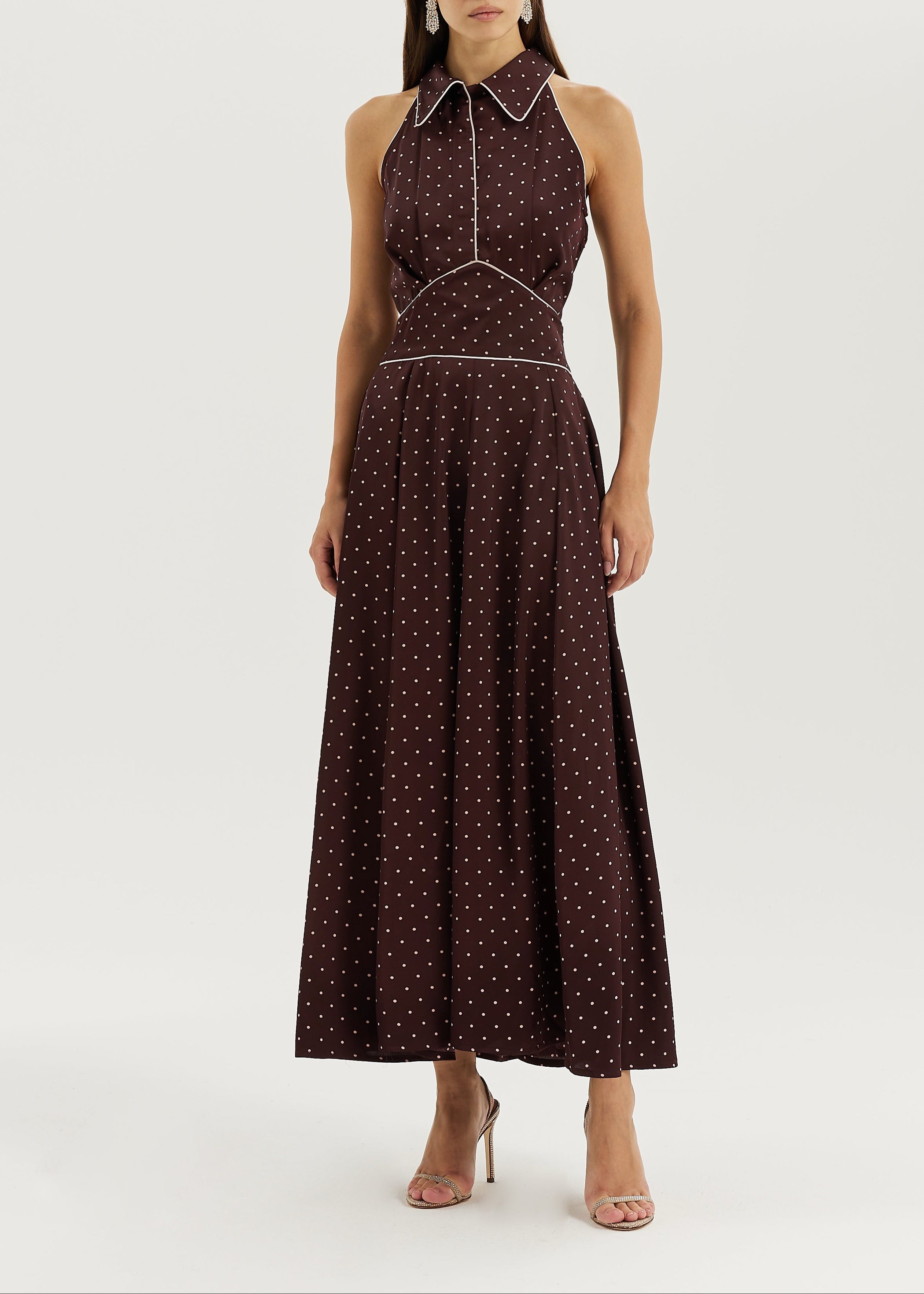 Liberty Prikkete Elegant Kjole | Merlot