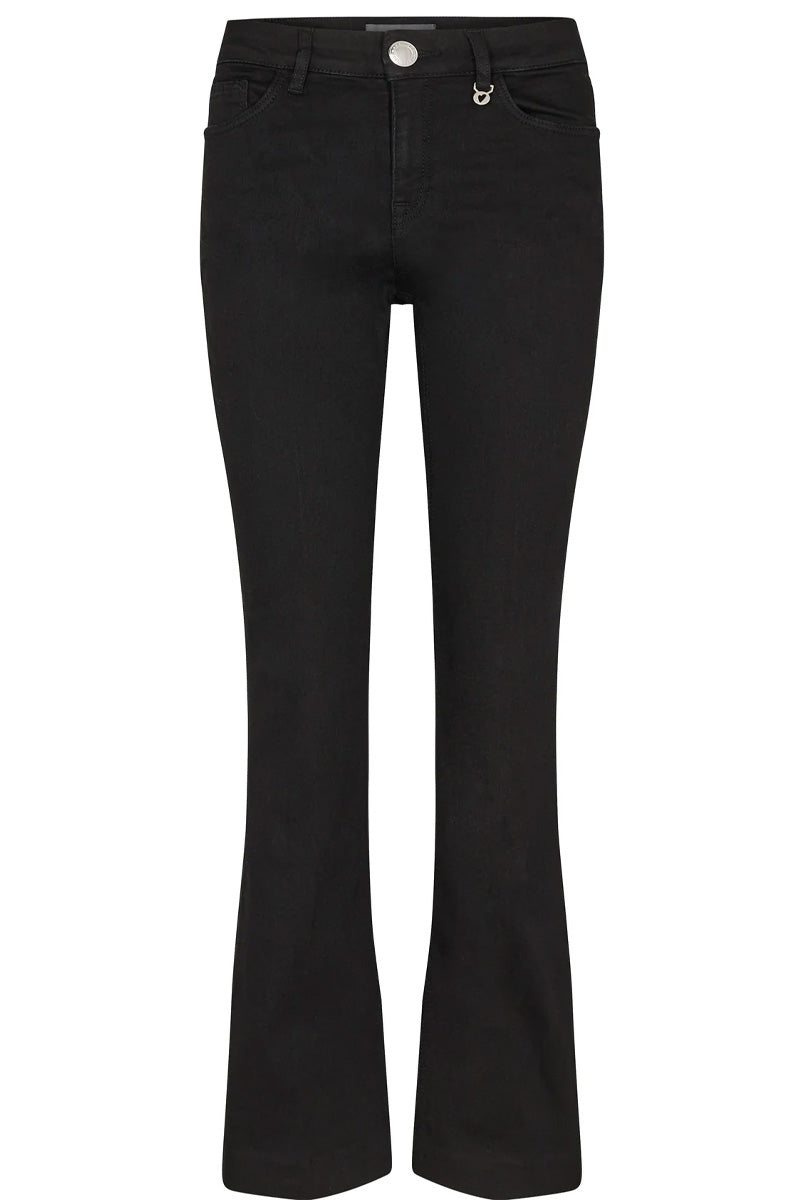 Alli Hybrid Flare Jeans | Black | Jeans fra Mos Mosh