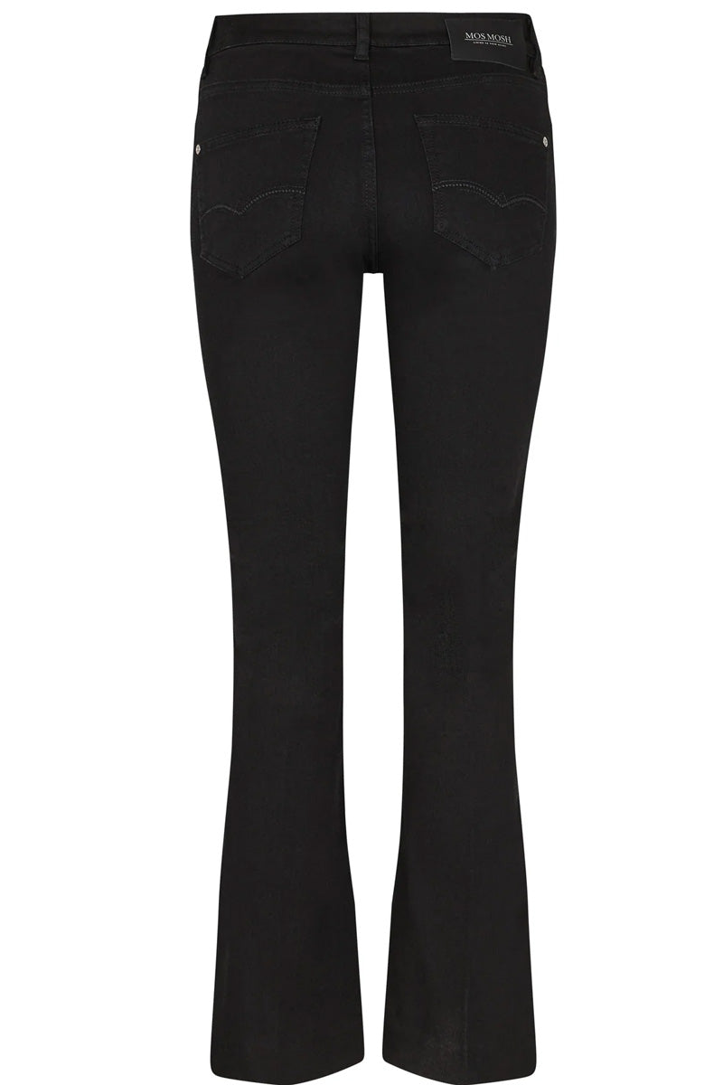 Alli Hybrid Flare Jeans | Black | Jeans fra Mos Mosh
