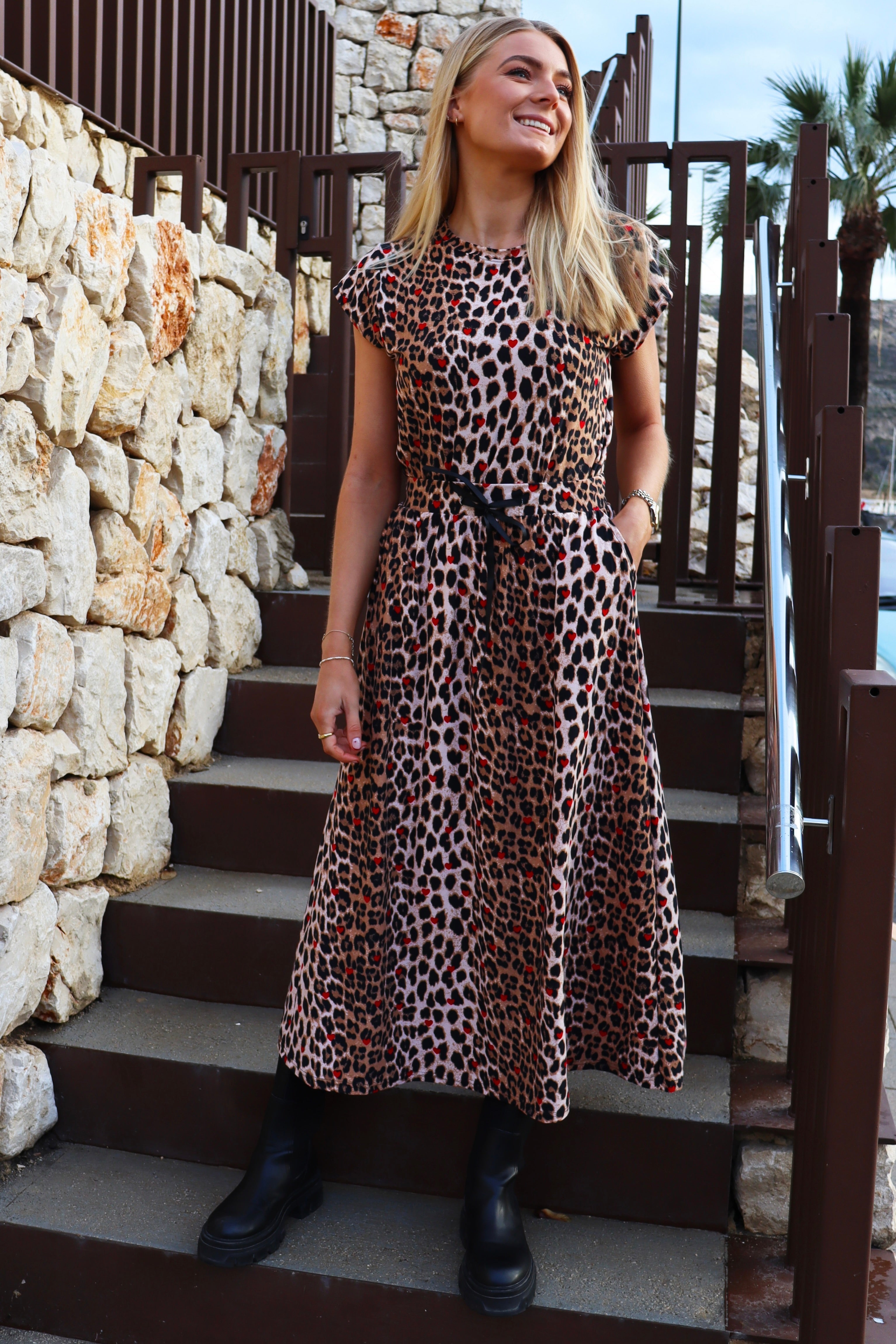 Alma Loose Skirt | Lux Leo Red Heart | Nederdel fra Liberté