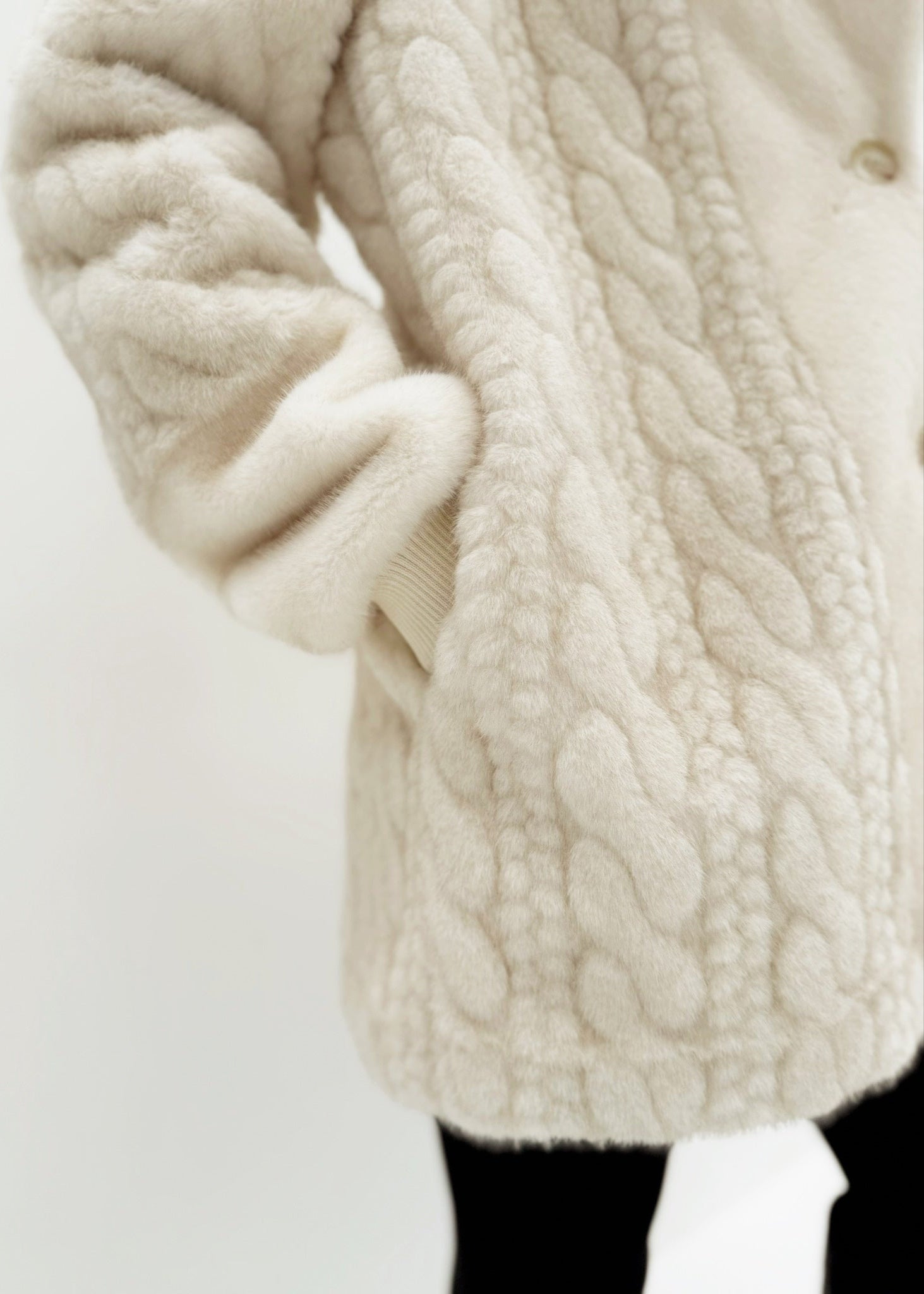 Montclair Ikonisk Pelsjakke | Vinter Latte