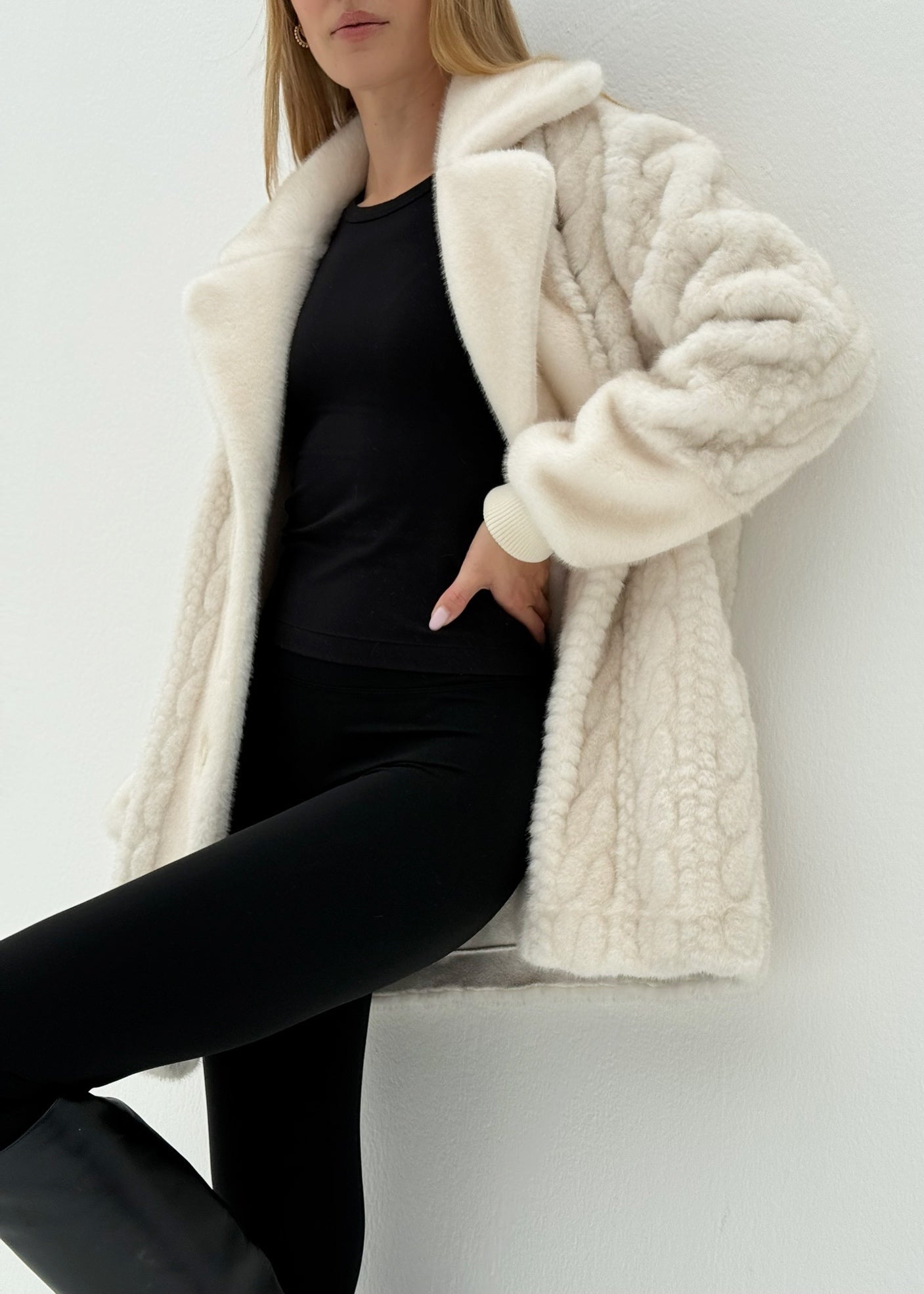 Montclair Ikonisk Pelsjakke | Vinter Latte