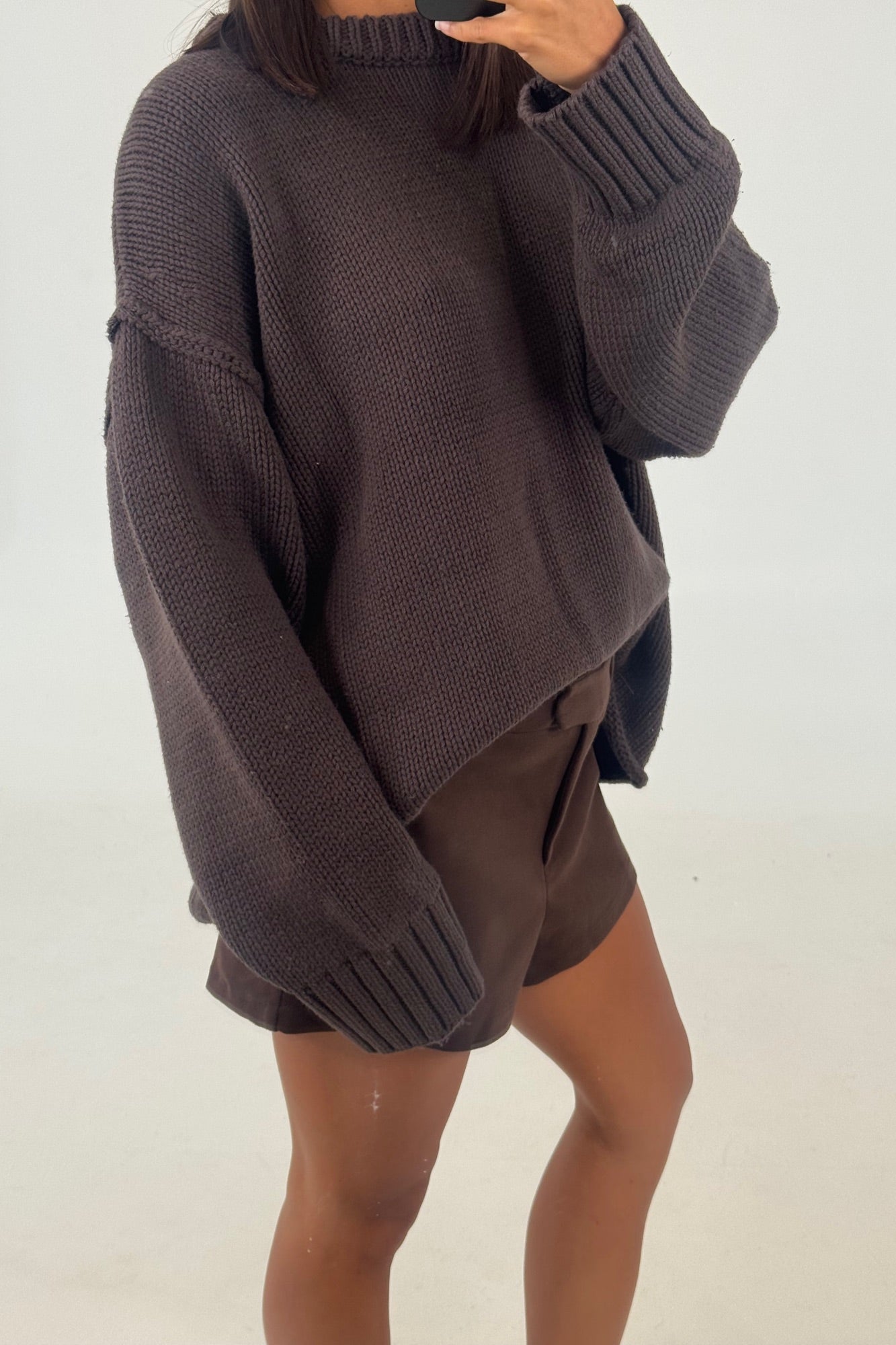 Nikova Strikkegenser Sjokolade