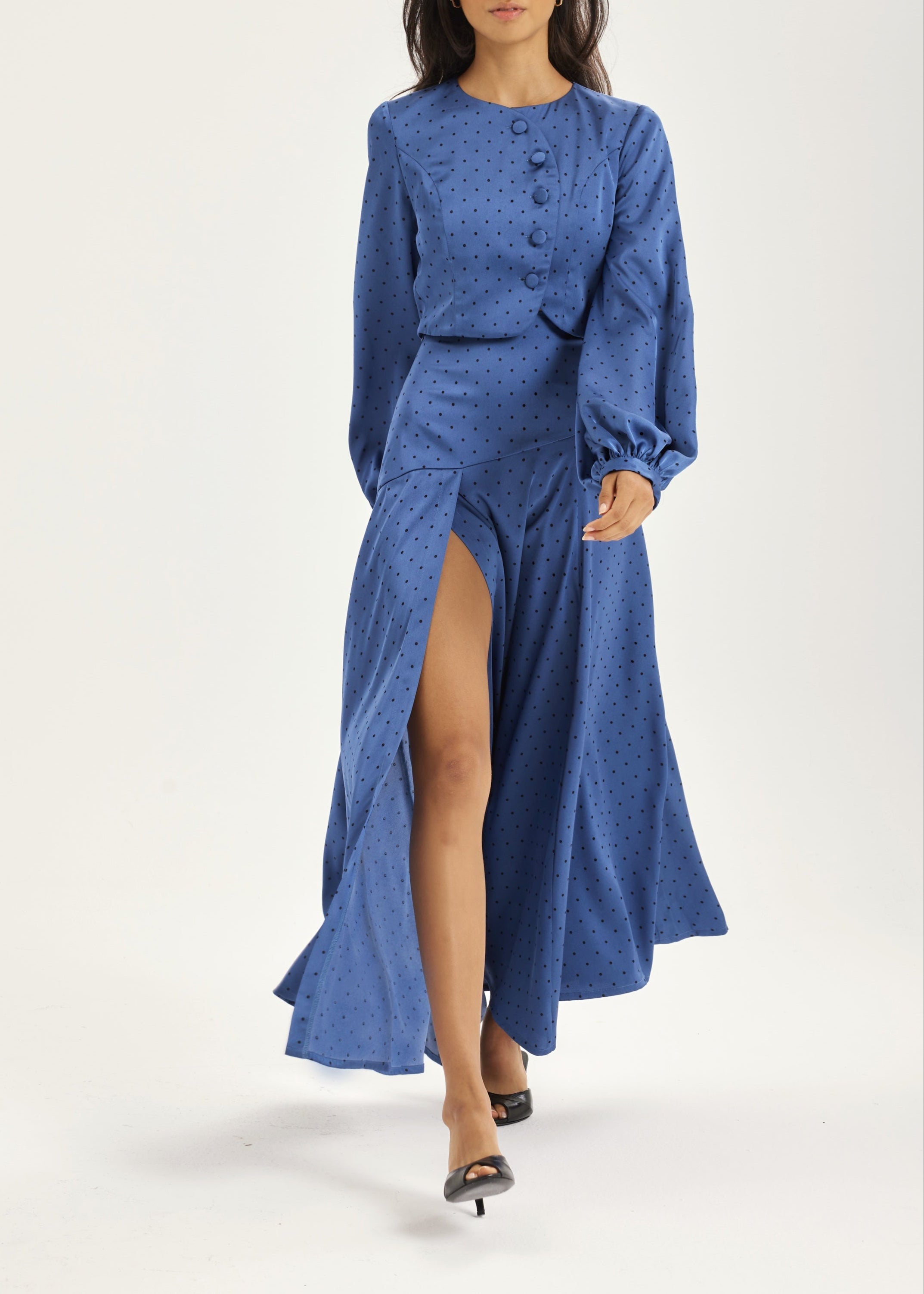 Rhona Polka Dot Blouse | French Blue