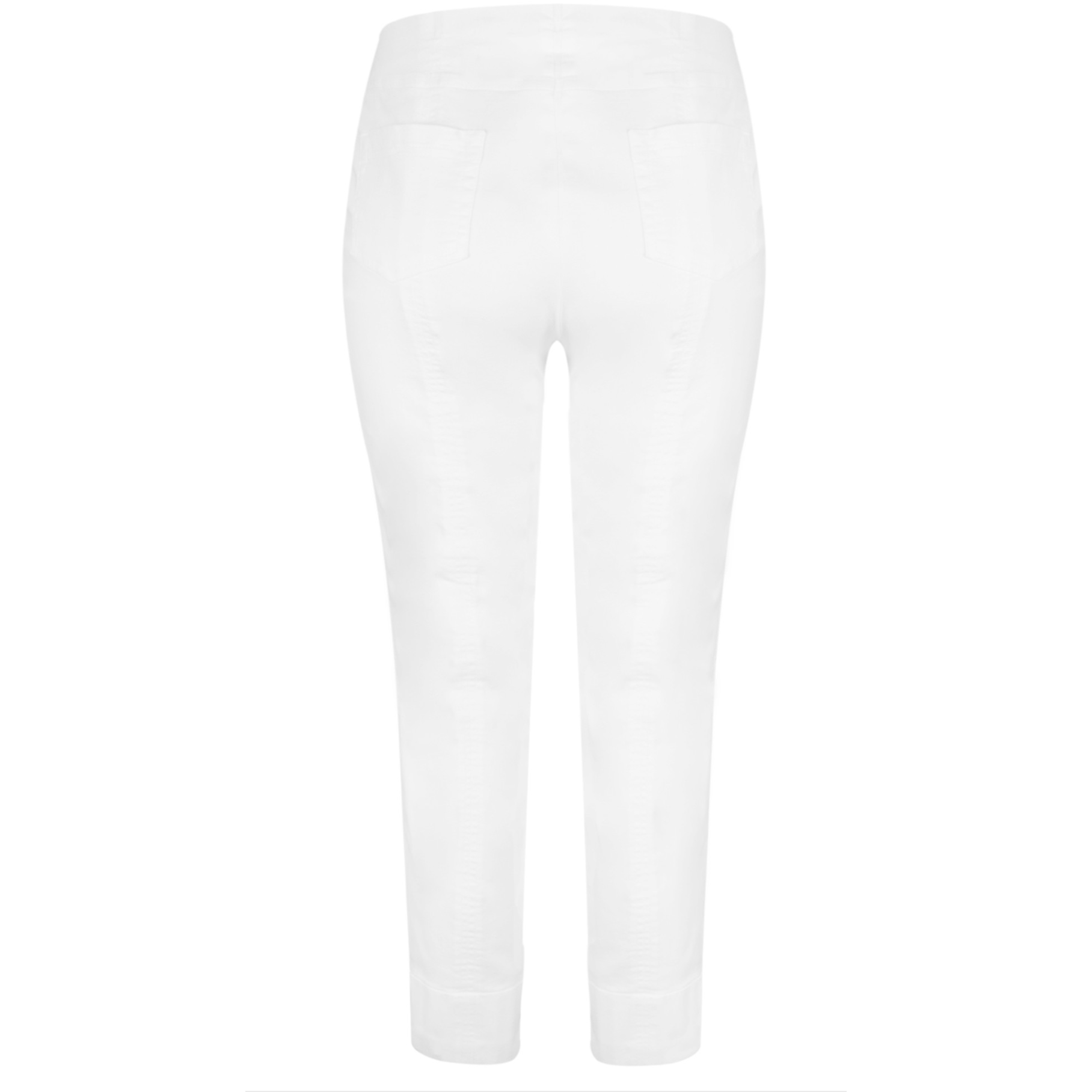 ROBELLL 7/8 JEANS | HVIT | TRENDY SOMMERJEANS MED HØY MIJE