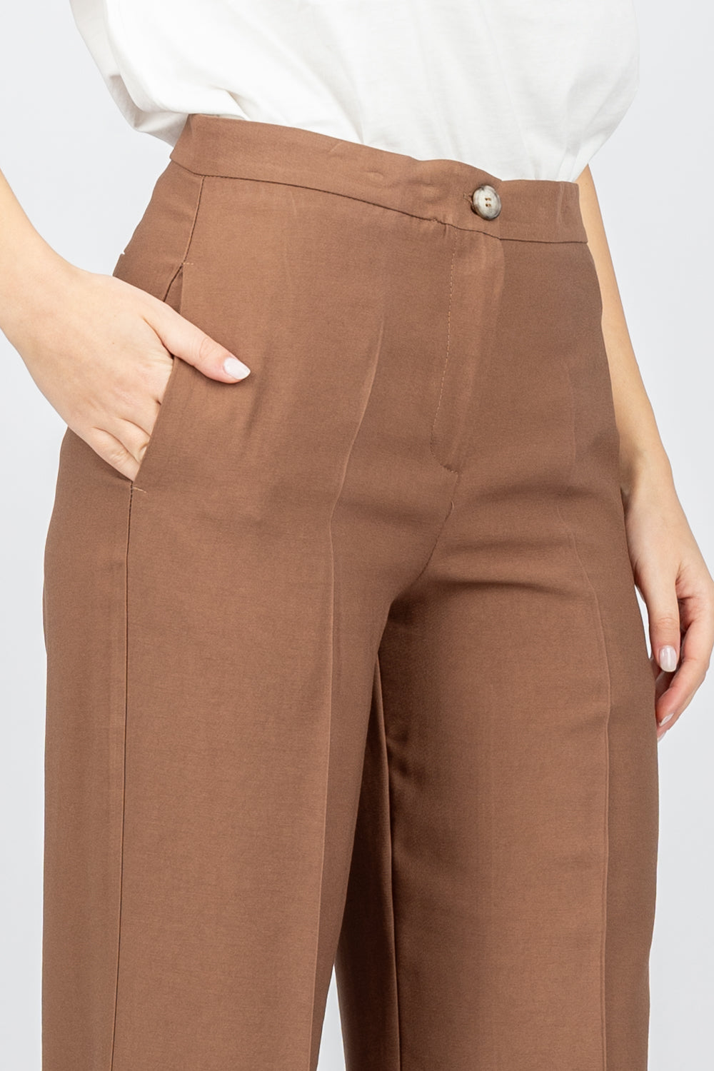 VICOLO – BUKSE | TRENDY CHIC HØYMIJE LOUNGEBUKSE FOR DAME
