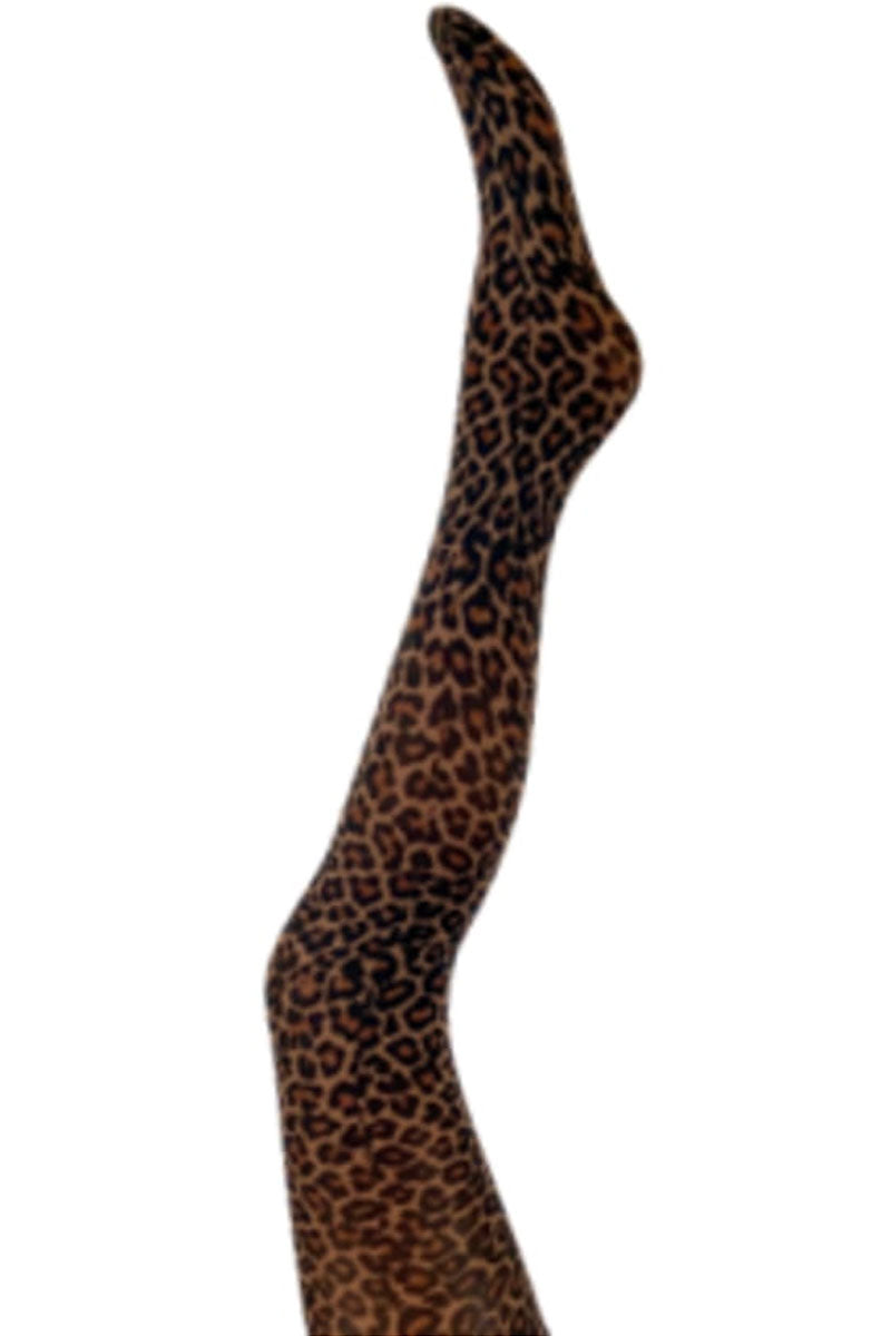 Alma Leo Tights | Brown Leo | Strømpebukser med print fra Black Colour