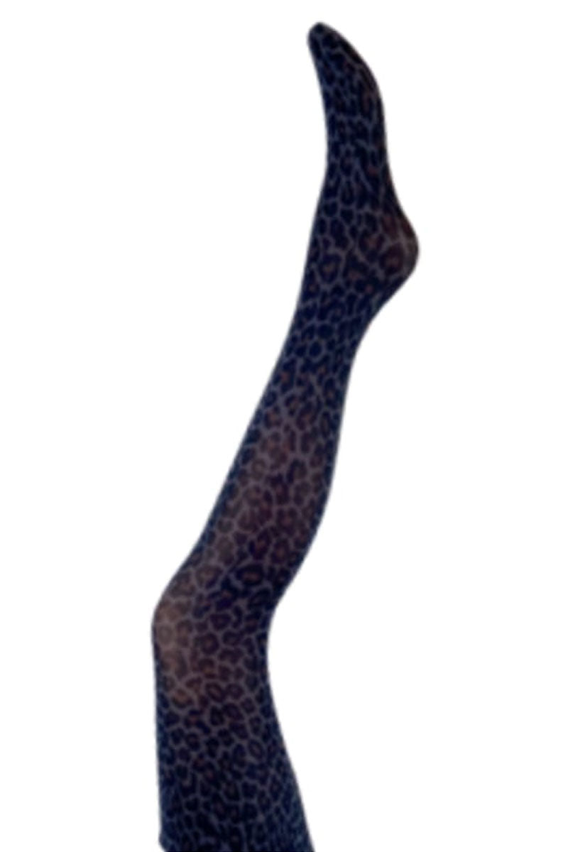 Alma Leo Tights | Dark Grey Leo | Strømpebukser med print fra Black Colour