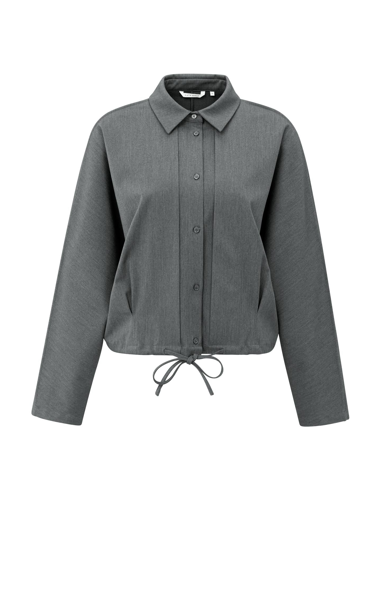 Blusejakke med Livfolder og Knytebelte