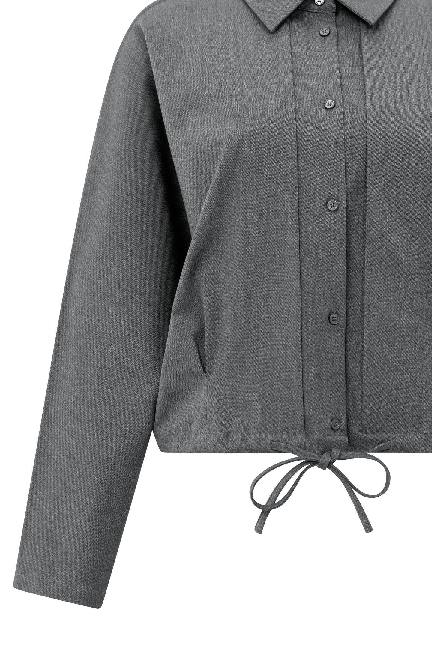 Blusejakke med Livfolder og Knytebelte