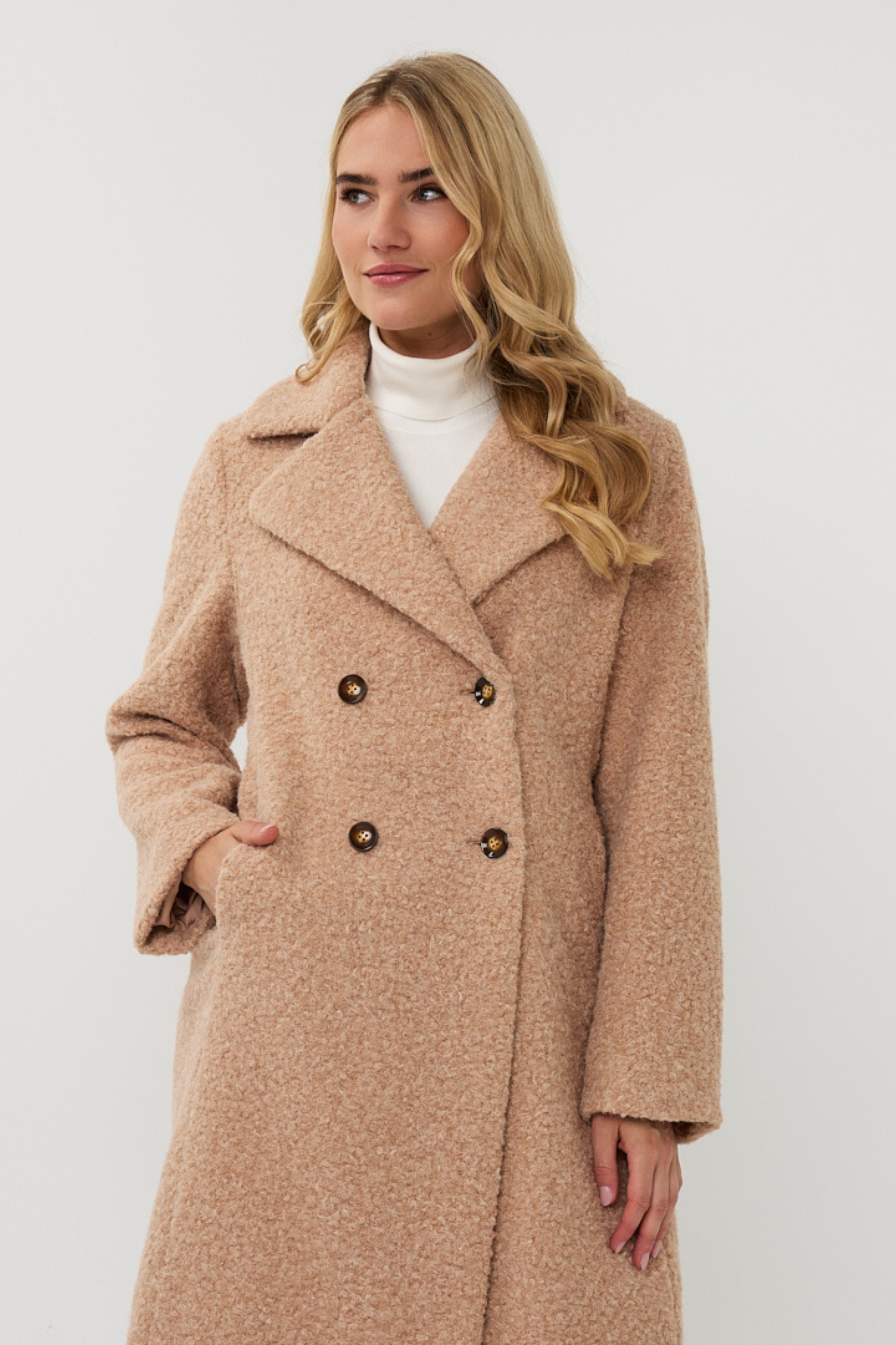 JAKKE BOUCLÉ ​​SAND
