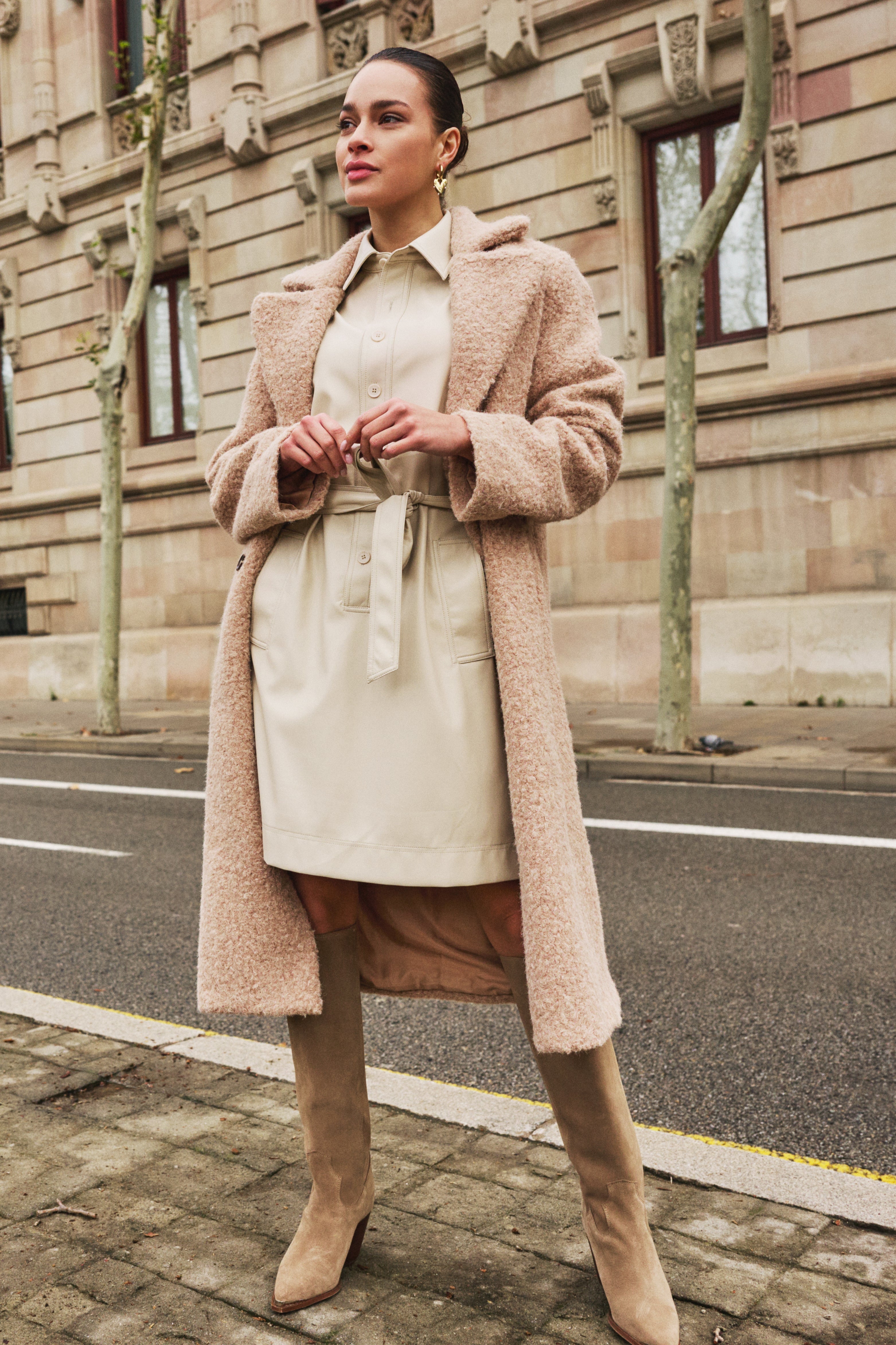 JAKKE BOUCLÉ ​​SAND