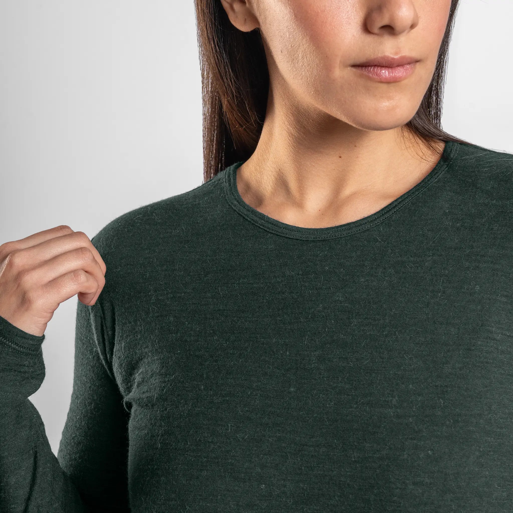 Dame Undertrøye i Alpakkaull med Lange Ermer: 160 Ultralett